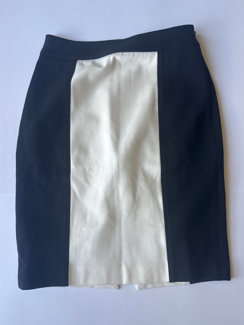 White House Black Market Black and cream Panel Pencil Skirt